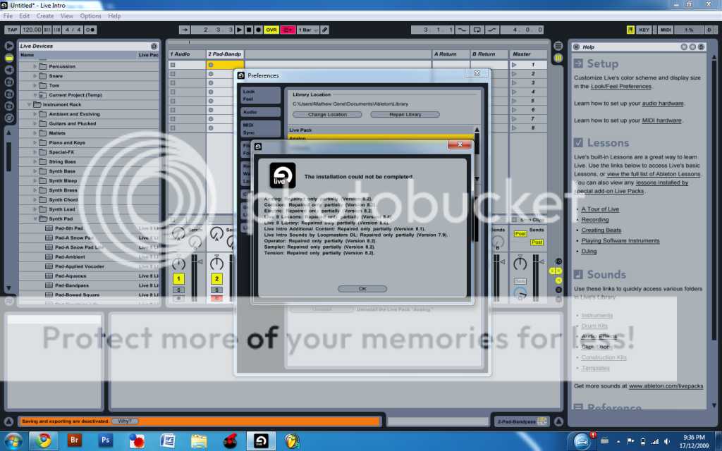 ableton live packs installed no instruments ableton live packs installed no instruments